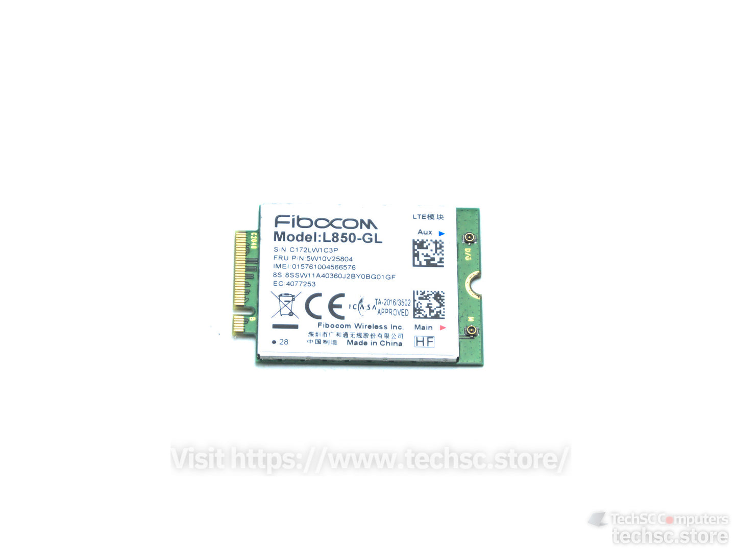 Lenovo Fibocom L850-GL Genuine 4G LTE CAT9 450Mbps WWAN M.2 Card for X1 Nano (5W10V25804)