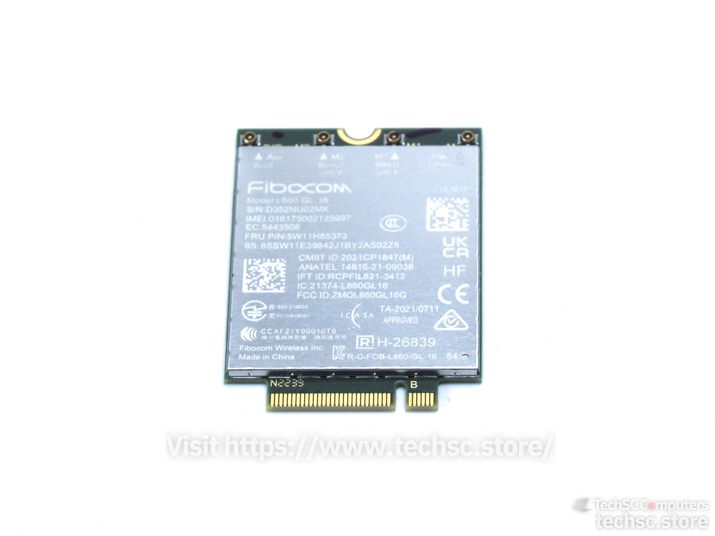 Lenovo Fibocom L860-GL Genuine 4G LTE CAT16 1Gbps WWAN M.2 Card (5W11H85373)
