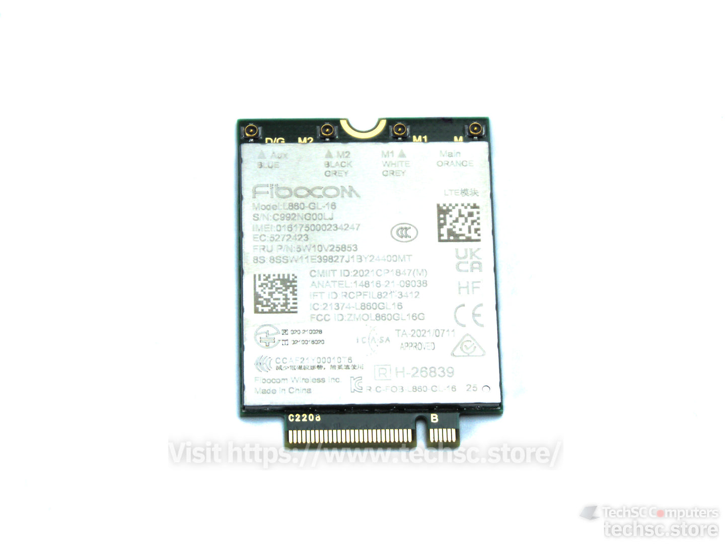 Lenovo Fibocom L860-GL Genuine 4G LTE CAT16 WWAN M.2 Card (5W10V25853)