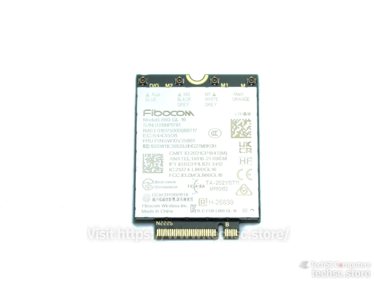 Lenovo Fibocom L860-GL Genuine 4G LTE CAT16 WWAN M.2 Card (5W10V25861)