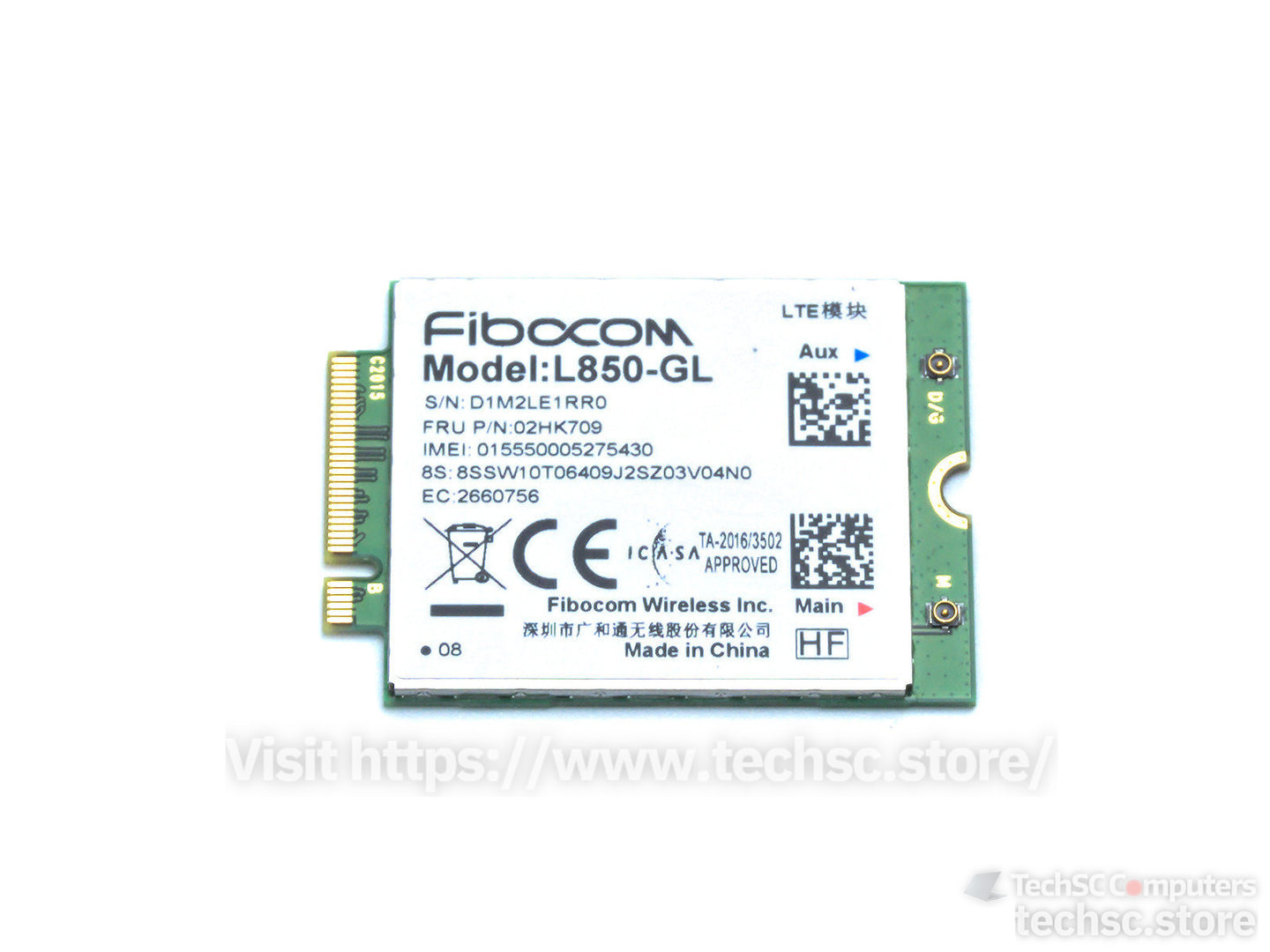 Lenovo Fibocom L850-GL Genuine 4G LTE CAT9 450Mbps WWAN M.2 Card for X1 Carbon Gen 7 / Gen 8 (02HK709)