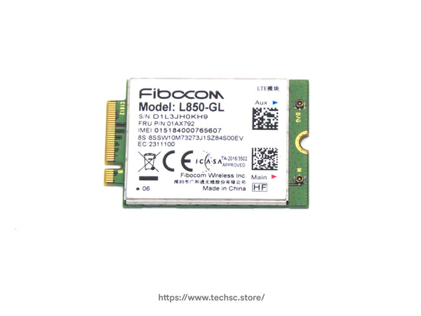 Lenovo Fibocom L850-GL Genuine 4G LTE CAT9 450Mbps WWAN M.2 Card (01AX792)